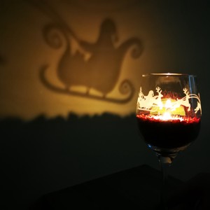 Sticla gravata pentru Craciun, chiar si ca decor de masa, , , ARTYNOS