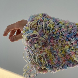 Pulover cardigan multicolor din mohair pufos. - îmbrăcăminte și modă - haine damă - bluze damă - Artynos.ro