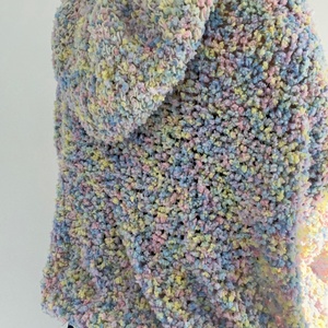 Pulover cardigan multicolor din mohair pufos. - îmbrăcăminte și modă - haine damă - bluze damă - Artynos.ro