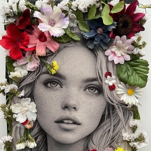 Ornament floral din lemn, unicat. - arte vizuale și accesorii  - fotografie - altă fotografie - Artynos.ro