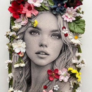 Ornament floral din lemn, unicat. - arte vizuale și accesorii  - fotografie - altă fotografie - Artynos.ro