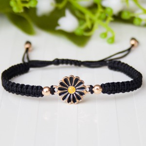 Bratara macramé impletita - Floare neagra, , , ARTYNOS