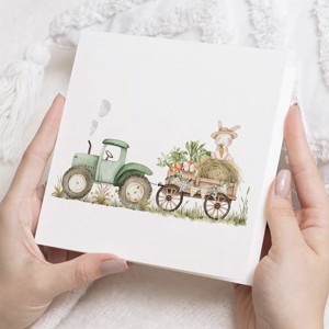 Carte postala de Paste, felicitare tractor, felicitare cadou iepuras, , , ARTYNOS
