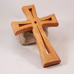 Cruce din lemn modelata, cruce de perete, , , ARTYNOS