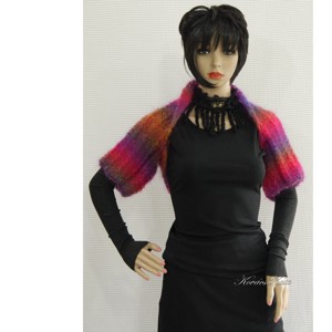 INEZ - bolero moher exclusiv tricotat manual - îmbrăcăminte și modă - haine damă - hanorace, cardigane - Artynos.ro