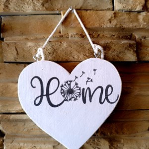 Semn din lemn cu inscriptie Home, , , ARTYNOS