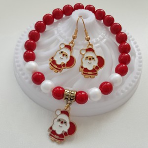 Set de bijuterii Santa Claus - bratara, cercei, , , ARTYNOS