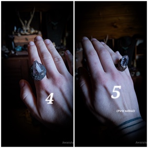 Mother Earth Rings - Inel reglabil cu un singur cristal Pyrite - bijuterii - inele - inele de piatră - Artynos.ro