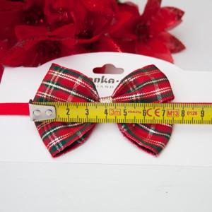 Bentiță elastică - Red plaid -  - Artynos.ro