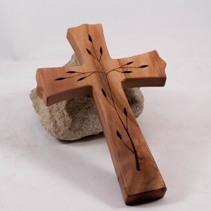 Cruce din lemn modelata, cruce de perete, , , ARTYNOS