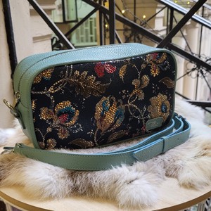 Vintage înflorit - geantă laterală din piele de vacă - geantă și husă - genți de umăr și genți de mână - geantă de umăr sling - Artynos.ro
