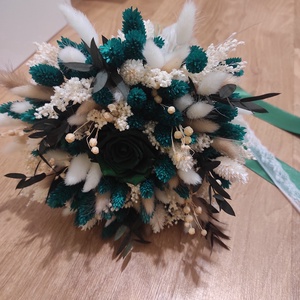 Buchet de mireasa și nașă cu trandafir criogenat și plante uscate  , Accesorii nuntă, Buchet mireasă , Altele, Aranjament de flori, ARTYNOS
