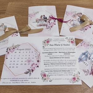 Invitații nunta tip carticica - accesorii nuntă - invitații și felicitări de nuntă - invitații nuntă - Artynos.ro