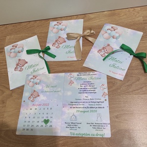 Invitații botez tip carticica - accesorii nuntă - invitații și felicitări de nuntă - invitații nuntă - Artynos.ro