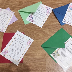 Invitații botez sau nunta cu plic - accesorii nuntă - invitații și felicitări de nuntă - invitații nuntă - Artynos.ro