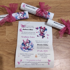Invitații botez sau nunta rulate - accesorii nuntă - invitații și felicitări de nuntă - invitații nuntă - Artynos.ro