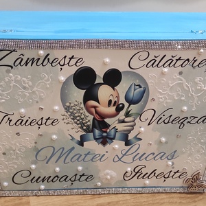 Cutie pentru bani botez sau nunta  - accesorii nuntă - amintiri și cadouri de nuntă - cadou nuntă - cutie de bani - Artynos.ro