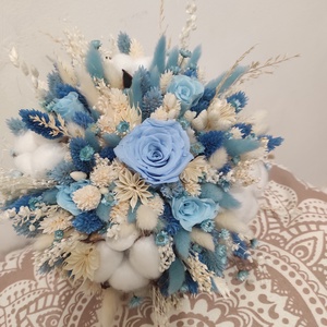 Buchet de mireasa și nașă cu trandafiri criogenati și plante uscate  , Accesorii nuntă, Buchet mireasă , Altele, Aranjament de flori, ARTYNOS