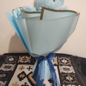 Buchet cu 25 trandafiri de săpun parfumați premium și ursulet - casă & stil de viață - accesorii pentru decorat casa - suport de flori - buchete de flori - Artynos.ro