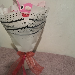 Buchet cu trandafiri de săpun parfumați premium și Stitch  - casă & stil de viață - decorațiuni de casă - accesorii florale - buchete de flori - Artynos.ro