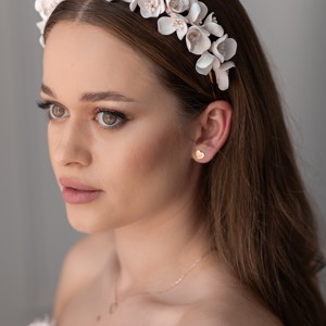 Chiara bentiță de flori ornament de păr de nuntă -  - Artynos.ro