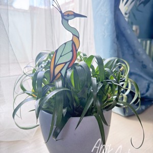 Pasare-cran, din sticla Tiffany, , , O eleganta rafinata printre plantele de interior. O eleganta simpla, cu accente orientale, chiar pe..., ARTYNOS