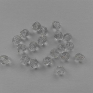 Margele cehe fatetate din sticla - 6mm - 40 buc / pachet - transparente, , , ARTYNOS