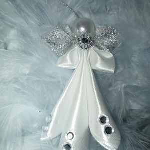 Înger alb - crăciun - decorațiuni de crăciun de casă - figurine pentru pomul de crăciun - Artynos.ro