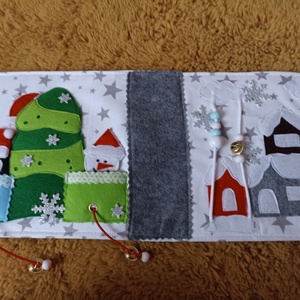 Mini carte senzorială cu motive de crăciun spiridușii lui Moș Crăciun / cere personalizat cu numele micuțului tău - accesorii de crăciun - cadouri de crăciun - Artynos.ro