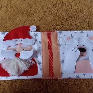Mini carte senzorială cu motive de crăciun spiridușii lui Moș Nicolae / cere personalizat cu numele micuțului tău - accesorii de crăciun - cadouri de crăciun - Artynos.ro