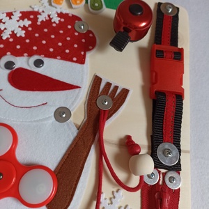 Mini panou senzorial cu motive de Crăciun / cere personalizat cu numele micuțului tău - accesorii de crăciun - cadouri de crăciun - Artynos.ro