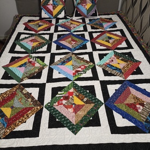 Elegáns patchwork takaró, Casa & Stil de viata, Textile de casa, Paturi, Patchwork, matlasare, Peticire, ARTYNOS