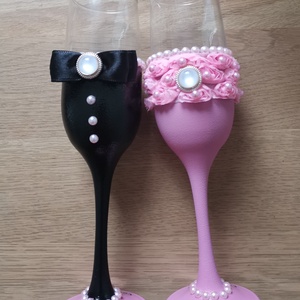 Pahare nuntă personalizate, Accesorii nuntă, Materiale decor pentru nuntă, Accesorii pentru servire nuntă, Artă de sticlă, ARTYNOS