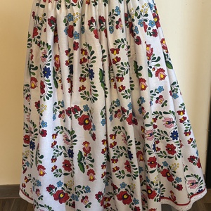 Fustă folclorică cu motive Kalocsa  evazată, pentru dans popular, costum tradițional, artă populară - îmbrăcăminte și modă - haine damă - fustă damă - Artynos.ro