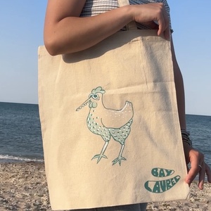 Geanta totebag cu gaina pictata manual, Genti si portofele, Geanta pentru cumparaturi, Totebaguri, Pictura, ARTYNOS