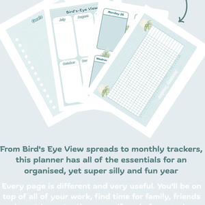 Agenda digitala datata, in engleza pentru anul 2026 cu plante si flori - arte vizuale și accesorii  - grafică, ilustrație - grafică digitală - Artynos.ro