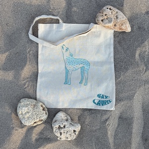 Geanta totebag cu lup pictata manual - genți și portofele - geantă pentru cumpărături - totebaguri - Artynos.ro