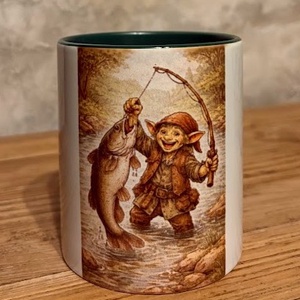 Cana cu kobold si peste, Casa & Stil de viata, Echipamente de bucatarie, Accesorii de servire, Cani, Fotografie, grafica, desen, ilustratie, ARTYNOS