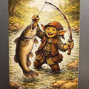 Magnet de frigider Kobold care prinde peste - Artynos.ro