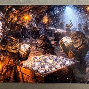 Magnet de frigider Kobolzii in mina de diamante, Casa & Stil de viata, Echipamente de bucatarie, Decor de bucatarie, Magneti de frigider, Fotografie, grafica, desen, ilustratie, ARTYNOS