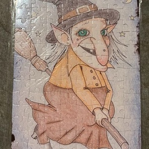 Puzzle magnet pentru frigider � vrajitoare, Casa & Stil de viata, Echipamente de bucatarie, Decor de bucatarie, Magneti de frigider, Fotografie, grafica, desen, ilustratie, ARTYNOS