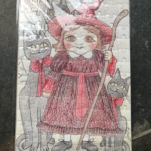 Puzzle magnet pentru frigider � mica vrajitoare, Casa & Stil de viata, Echipamente de bucatarie, Decor de bucatarie, Magneti de frigider, Fotografie, grafica, desen, ilustratie, ARTYNOS