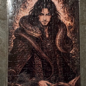 Puzzle magnet pentru frigider � Vrajitor cu sarpe, Casa & Stil de viata, Echipamente de bucatarie, Decor de bucatarie, Magneti de frigider, Fotografie, grafica, desen, ilustratie, ARTYNOS