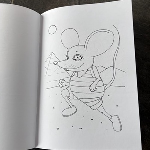 Caiet de colorat pentru copii cu animale exotice � ilustrații originale desenate manual - jucării și echipamente pentru copii - cărți pentru copii, cărți textile - Artynos.ro