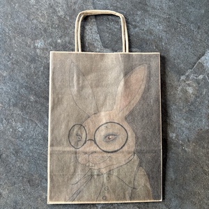 Punguță cadou � iepuraș de Paște - decor de sărbători - decorațiuni de paște - alte creații de paște - Artynos.ro