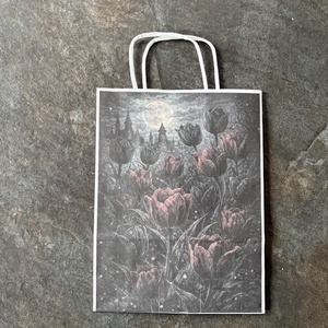 Punguta cadou � lalele gotice, Accessorii si unelte, Hartie, Hartie decorativa, Fotografie, grafica, desen, ilustratie, ARTYNOS