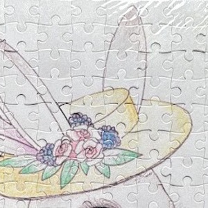 Puzzle magnet de frigider � Drăgălașă iepurașă de Paște - decor de sărbători - decorațiuni de paște - alte creații de paște - Artynos.ro