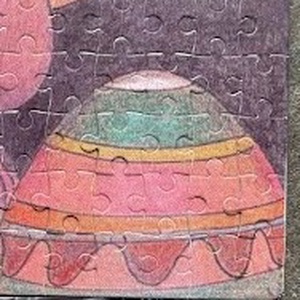 Puzzle magnet de frigider � Iepuraș de Paște cu ou încondeiat - decor de sărbători - decorațiuni de paște - alte creații de paște - Artynos.ro