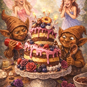 Carte poștală � Tortul caraghios al kobolzilor - casă & stil de viață - produse de papetărie - cărți poștale - Artynos.ro