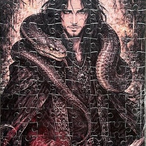 Puzzle magnet pentru frigider � Vrăjitor cu șarpe - casă & stil de viață - echipamente de bucătărie - decor de bucătărie - magneți de frigider - Artynos.ro